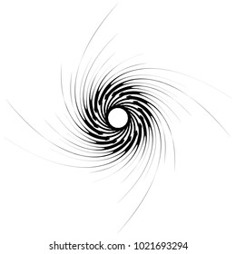 Geometric radial element. Abstract concentric, radial geometric motif