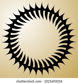 Geometric radial element. Abstract concentric, radial geometric motif
