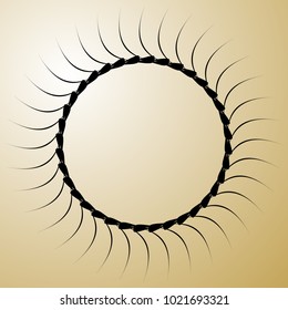 Geometric radial element. Abstract concentric, radial geometric motif