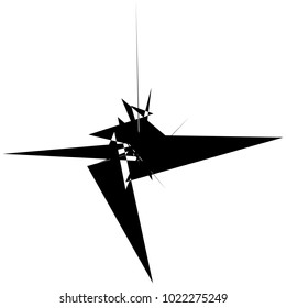 Geometric radial element. Abstract concentric, radial geometric motif