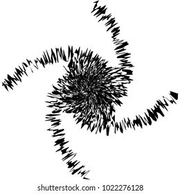 Geometric radial element. Abstract concentric, radial geometric motif