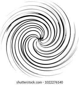 Geometric radial element. Abstract concentric, radial geometric motif