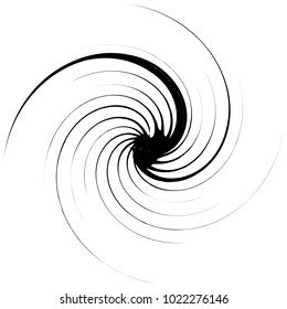 Geometric radial element. Abstract concentric, radial geometric motif