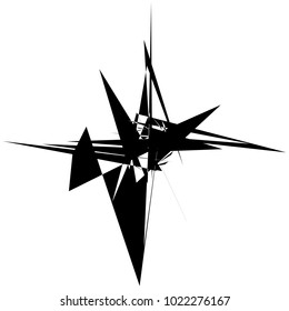 Geometric radial element. Abstract concentric, radial geometric motif