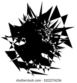 Geometric radial element. Abstract concentric, radial geometric motif