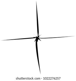 Geometric radial element. Abstract concentric, radial geometric motif