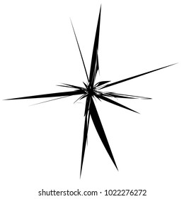 Geometric radial element. Abstract concentric, radial geometric motif