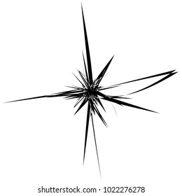 Geometric radial element. Abstract concentric, radial geometric motif