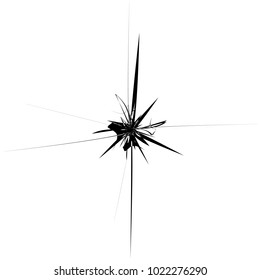 Geometric radial element. Abstract concentric, radial geometric motif