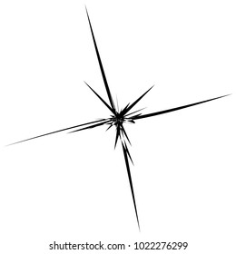 Geometric radial element. Abstract concentric, radial geometric motif