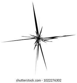 Geometric radial element. Abstract concentric, radial geometric motif