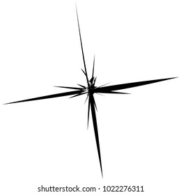 Geometric radial element. Abstract concentric, radial geometric motif