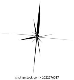 Geometric radial element. Abstract concentric, radial geometric motif
