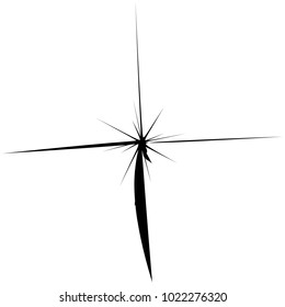 Geometric radial element. Abstract concentric, radial geometric motif