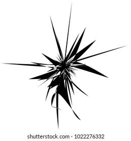 Geometric radial element. Abstract concentric, radial geometric motif