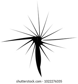 Geometric radial element. Abstract concentric, radial geometric motif