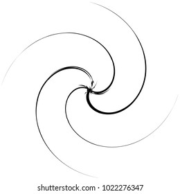 Geometric radial element. Abstract concentric, radial geometric motif