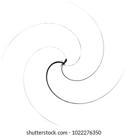 Geometric radial element. Abstract concentric, radial geometric motif