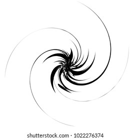 Geometric radial element. Abstract concentric, radial geometric motif