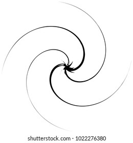 Geometric radial element. Abstract concentric, radial geometric motif
