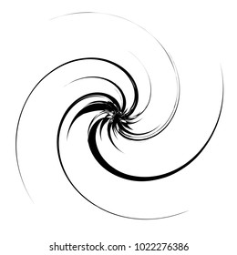 Geometric radial element. Abstract concentric, radial geometric motif