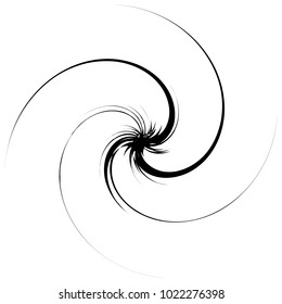 Geometric radial element. Abstract concentric, radial geometric motif