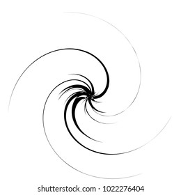 Geometric radial element. Abstract concentric, radial geometric motif