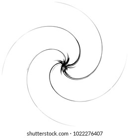 Geometric radial element. Abstract concentric, radial geometric motif