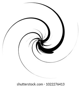 Geometric radial element. Abstract concentric, radial geometric motif