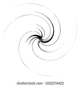 Geometric radial element. Abstract concentric, radial geometric motif
