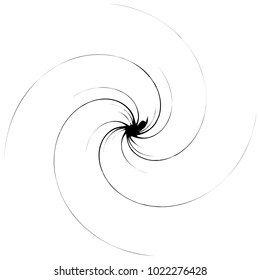 Geometric radial element. Abstract concentric, radial geometric motif