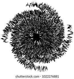Geometric radial element. Abstract concentric, radial geometric motif