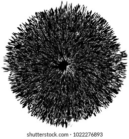 Geometric radial element. Abstract concentric, radial geometric motif