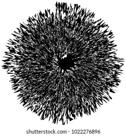 Geometric radial element. Abstract concentric, radial geometric motif