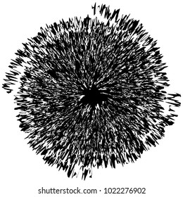 Geometric radial element. Abstract concentric, radial geometric motif