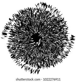 Geometric radial element. Abstract concentric, radial geometric motif