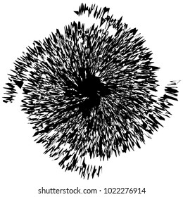 Geometric radial element. Abstract concentric, radial geometric motif