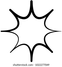 Geometric radial element. Abstract concentric, radial geometric motif