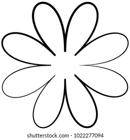 Geometric radial element. Abstract concentric, radial geometric motif