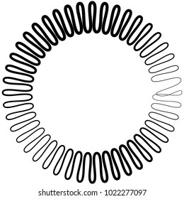 Geometric radial element. Abstract concentric, radial geometric motif