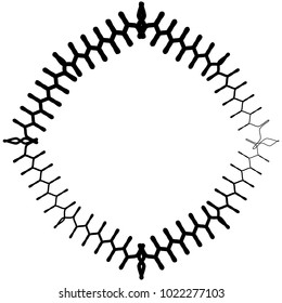Geometric radial element. Abstract concentric, radial geometric motif