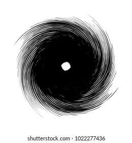 Geometric radial element. Abstract concentric, radial geometric motif
