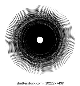 Geometric radial element. Abstract concentric, radial geometric motif
