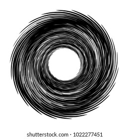 Geometric radial element. Abstract concentric, radial geometric motif