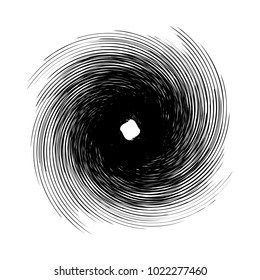 Geometric radial element. Abstract concentric, radial geometric motif