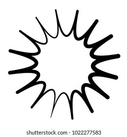 Geometric radial element. Abstract concentric, radial geometric motif