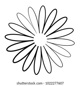 Geometric radial element. Abstract concentric, radial geometric motif