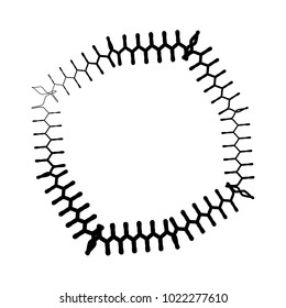 Geometric radial element. Abstract concentric, radial geometric motif