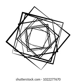 Geometric radial element. Abstract concentric, radial geometric motif