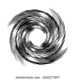 Geometric radial element. Abstract concentric, radial geometric motif